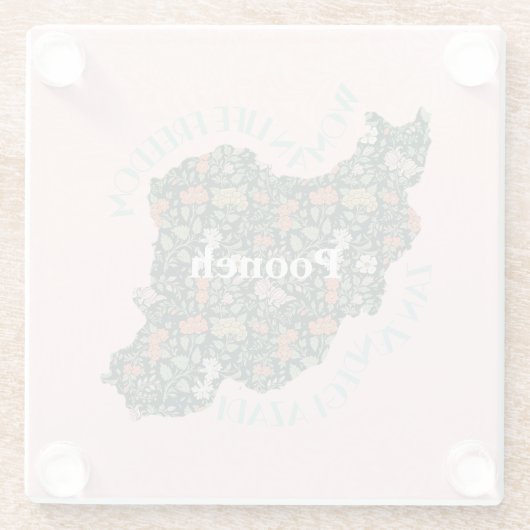 Custom Christmas Bulk Geschenke für Frauen Feminis Glasuntersetzer (Rückseite)