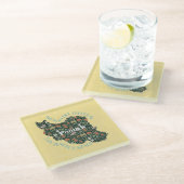 Custom Christmas Bulk Geschenke für Frauen Feminis Glasuntersetzer (Schrägansicht)