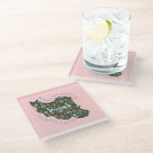 Custom Christmas Bulk Geschenke für Frauen Feminis Glasuntersetzer (Schrägansicht)