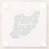 Custom Christmas Bulk Geschenke für Frauen Feminis Glasuntersetzer (Rückseite)