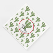Custom Christmas Cactus Napkins Serviette (Ecke)
