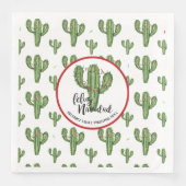 Custom Christmas Cactus Napkins Serviette (Vorderseite)