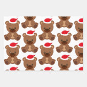 Custom Christmas Candy und Matching Teddy Bär Geschenkpapier Set (Vorderseite 3)