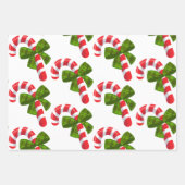 Custom Christmas Candy und Matching Teddy Bär Geschenkpapier Set (Vorderseite 2)