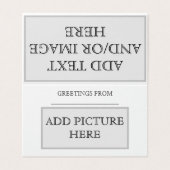 Custom Christmas Card Horizontal (Außenseite Aufgefaltet)