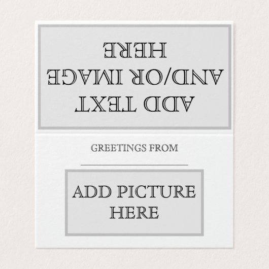 Custom Christmas Card Horizontal (Außenseite Aufgefaltet)