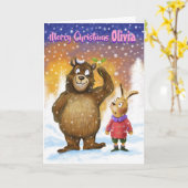 Custom Christmas card "With Liebe at Christmas" Karte (Gelbe Blume)