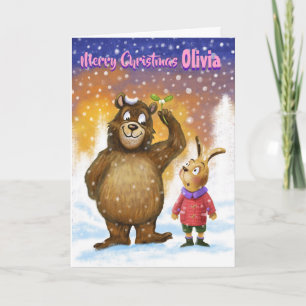 Custom Christmas card "With Liebe at Christmas" Karte