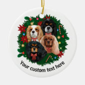 Custom Christmas Cavalier King Spaniel Keramik Ornament (Vorne)