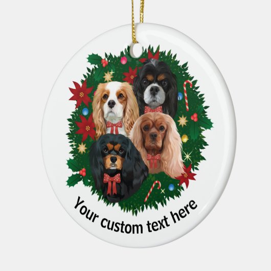 Custom Christmas Cavalier King Spaniel Keramik Ornament (Links)
