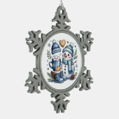 Custom Christmas ceramic ball decoration Schneeflocken Zinn-Ornament (Links)