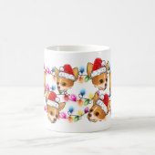 Custom Christmas Chihuahua Head Weihnachtsmannmütz Kaffeetasse (Mittel)