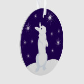 Custom Christmas Circle Ornament Rabbit (Vorderseite)