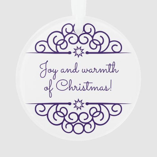 Custom Christmas Circle Ornament Rabbit (Rückseite)