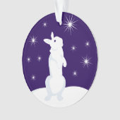 Custom Christmas Circle Ornament Rabbit (Vorderseite)