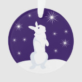 Custom Christmas Circle Ornament Rabbit (Vorderseite)