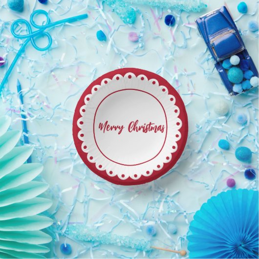 Custom Christmas Classic Pappteller (Party)