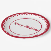Custom Christmas Classic Round Pappteller (Schrägansicht)