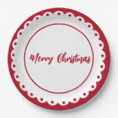 Custom Christmas Classic Round Pappteller (Vorderseite)