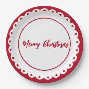 Custom Christmas Classic Round Pappteller