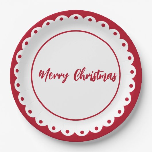 Custom Christmas Classic Round Pappteller (Vorderseite)
