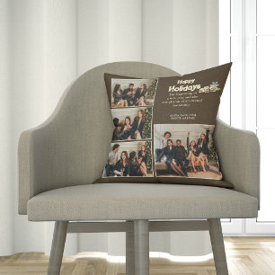 Custom Christmas Collage Foto Throw Kissen