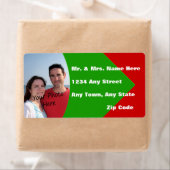 Custom Christmas Colors Rücksendeadressen-Aufklebe (Insitu)