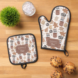 Custom Christmas Cookie Baking Crew Personalized Ofenhandschuh & Topflappen-Set