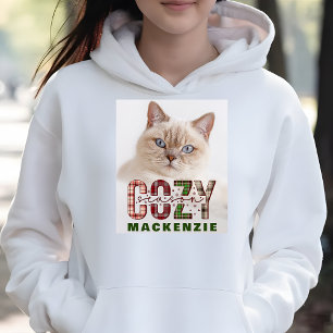 Custom Christmas Cosy Season Foto & Name Hoodie