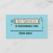 Custom Christmas Coupon Card Redeemable Gift Begleitkarte (Vorderseite)