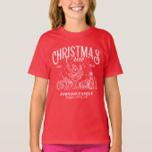 Custom Christmas Crew Matching Family Group T-Shirt (Vorderseite)