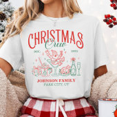 Custom Christmas Crew Matching Family Group T-Shirt
