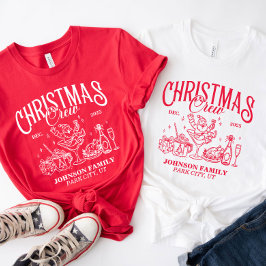 Custom Christmas Crew Matching Family Group T-Shirt