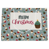 Custom Christmas Cupcakes Geschenktasche Große Geschenktüte (Vorderseite)