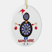 Custom Christmas Dart Player Keramik Ornament (Rechts)