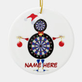Custom Christmas Dart Player Keramik Ornament (Vorne)