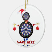 Custom Christmas Dart Player Keramik Ornament (Links)