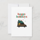Custom Christmas Delivery Driver Dankeschön Card Dankeskarte (Rückseite)