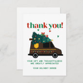 Custom Christmas Delivery Driver Dankeschön Card Dankeskarte (Vorne/Hinten)