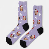 Custom Christmas (Digital Lavender) Socken (Linkes Detail)