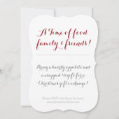 Custom Christmas Dinner Einladung (Rückseite)