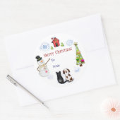 Custom Christmas Dog & Cat Address Stickers (Umschlag)
