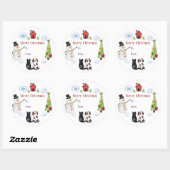 Custom Christmas Dog & Cat Address Stickers (Blatt)