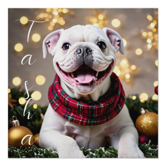 Custom Christmas Dog Making Memories Poster (Vorderseite)