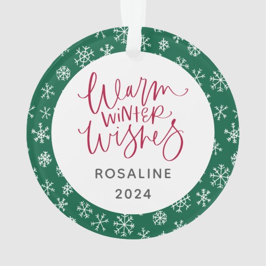 Custom Christmas Dog oder Cat Keepake Foto Ornament (Rückseite)