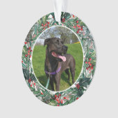Custom Christmas Dog oder Cat Keepake Foto Ornament (Vorderseite)