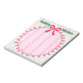 Custom Christmas Doodle Holiday Message  Notizblock (Rotiert)