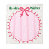 Custom Christmas Doodle Holiday Message Notizblock (Vorderseite)