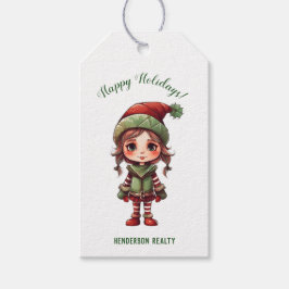 Custom Christmas Elf Business Holiday Geschenkanhänger