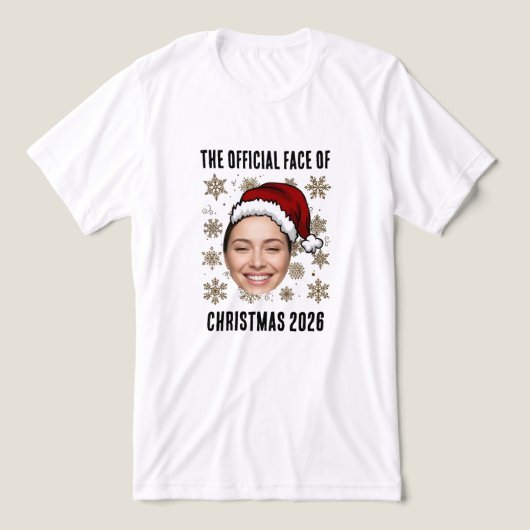 Custom Christmas Face Design Tri-Blend Shirt (Design Vorderseite)